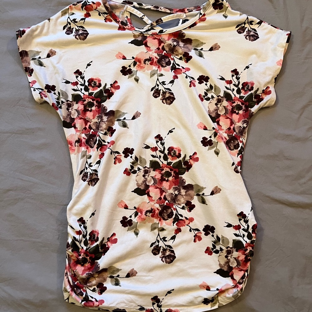 Floral Print Women's Maternity Top